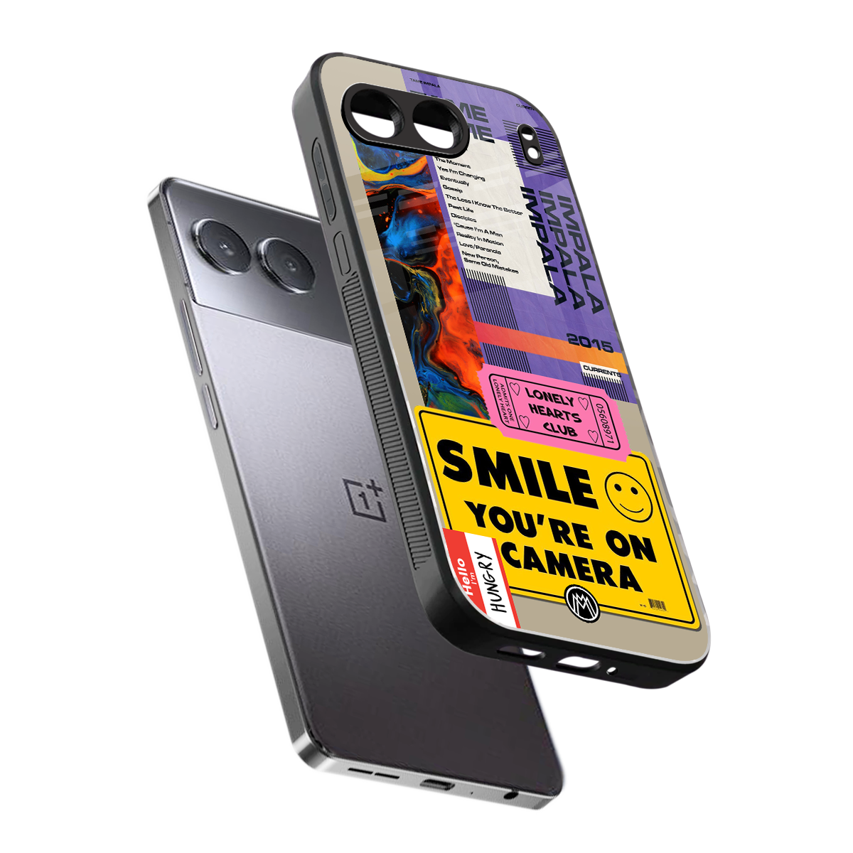 nostalgic stickers back phone cover | glass case for oneplus nord 4
