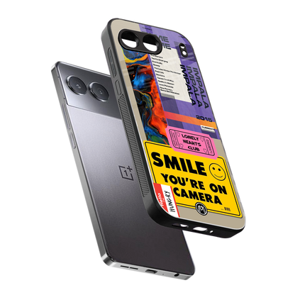 nostalgic stickers back phone cover | glass case for oneplus nord 4