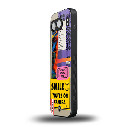 nostalgic stickers back phone cover | glass case for oneplus nord 4