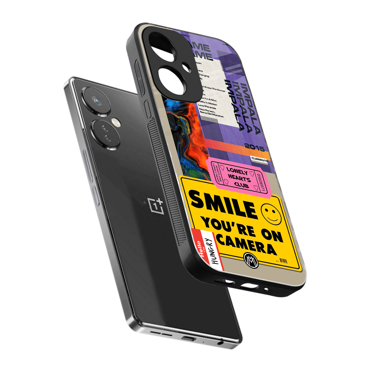 nostalgic stickers back phone cover | glass case for oneplus nord ce 3