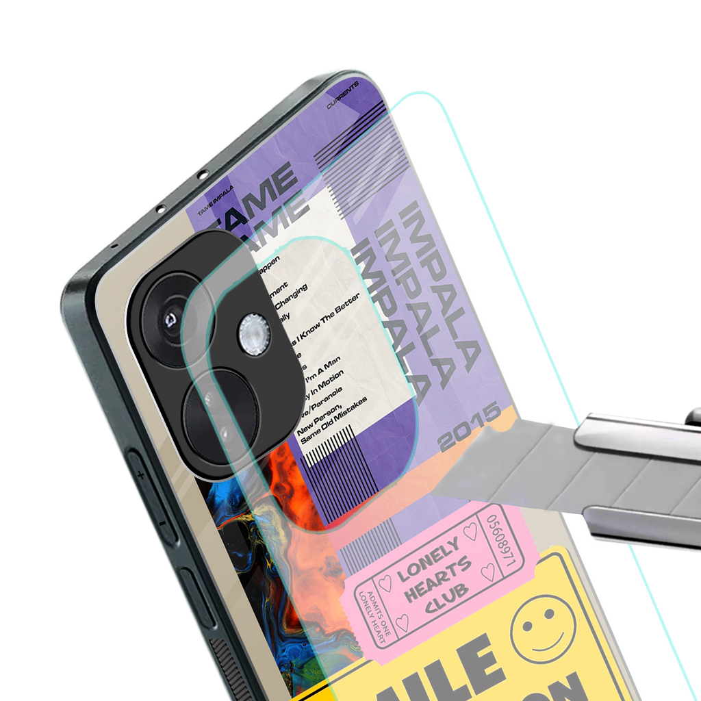 nostalgic stickers back phone cover | glass case for oneplus nord ce 3