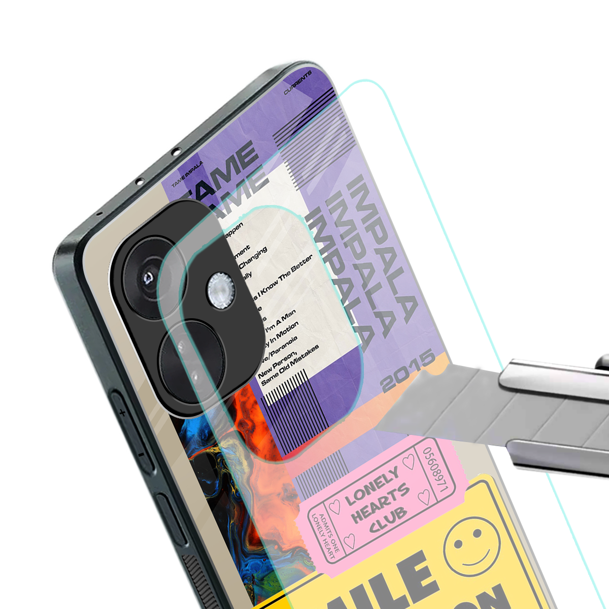 nostalgic stickers back phone cover | glass case for oneplus nord ce 3