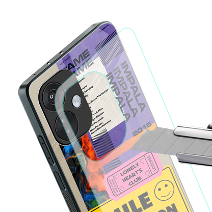 nostalgic stickers back phone cover | glass case for oneplus nord ce 3