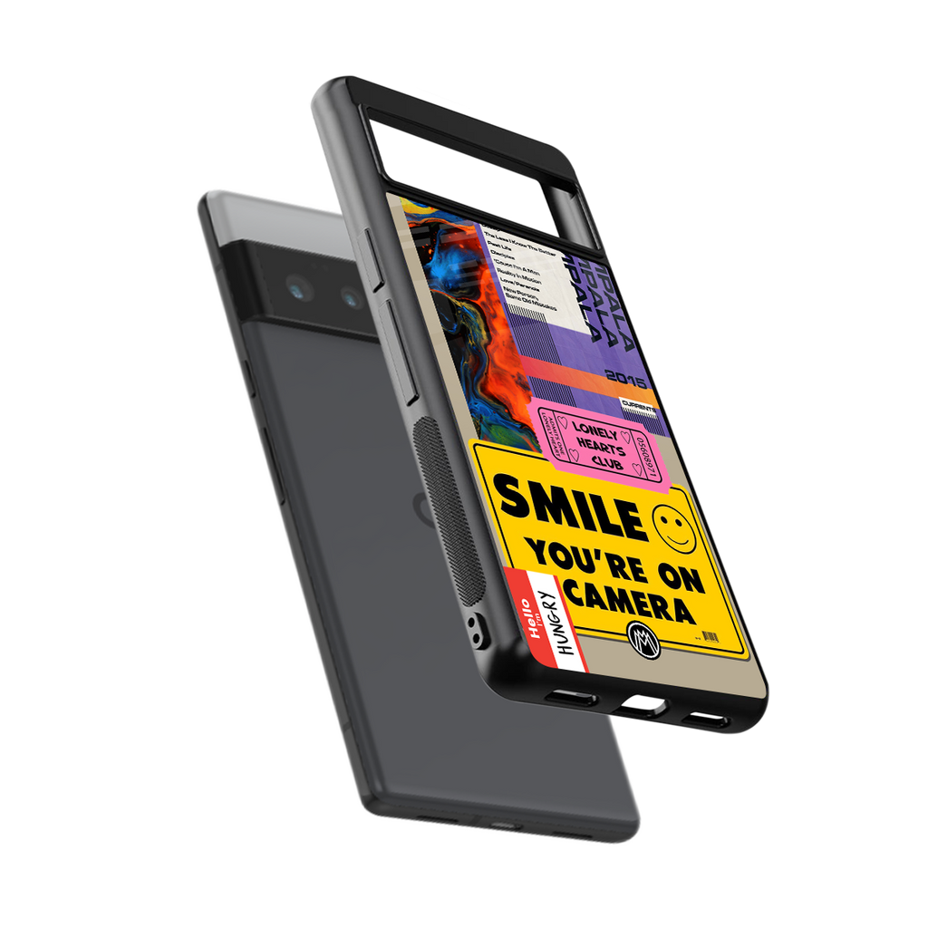 nostalgic stickers back phone cover | glass case for google pixel 6 pro
