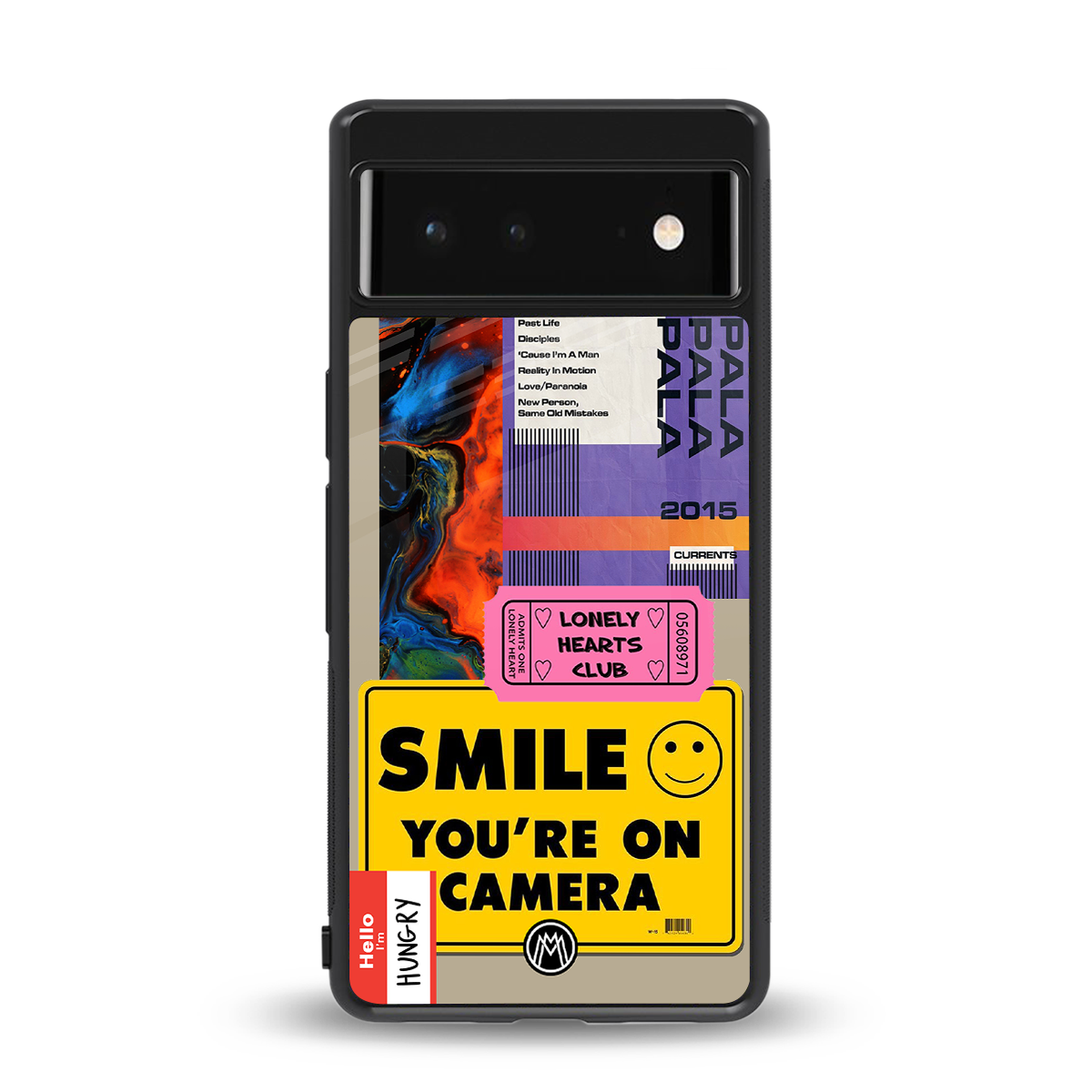 nostalgic stickers back phone cover | glass case for google pixel 6