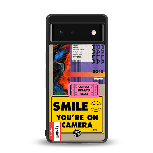 nostalgic stickers back phone cover | glass case for Google Pixel 6A
