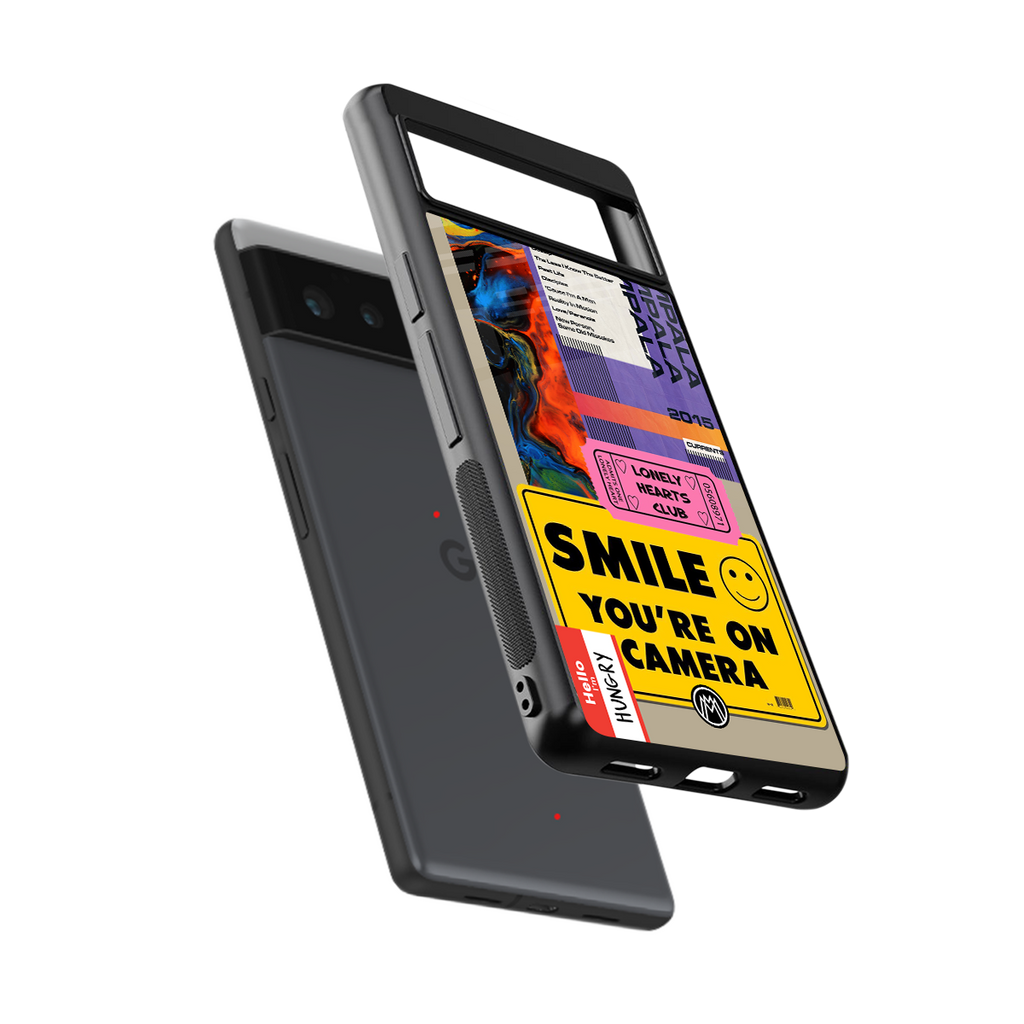nostalgic stickers back phone cover | glass case for google pixel 6