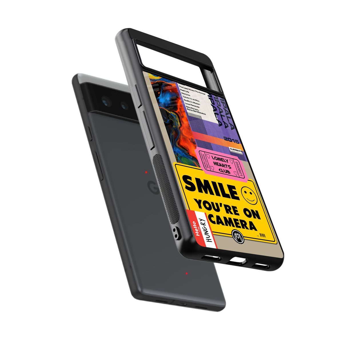 nostalgic stickers back phone cover | glass case for google pixel 6