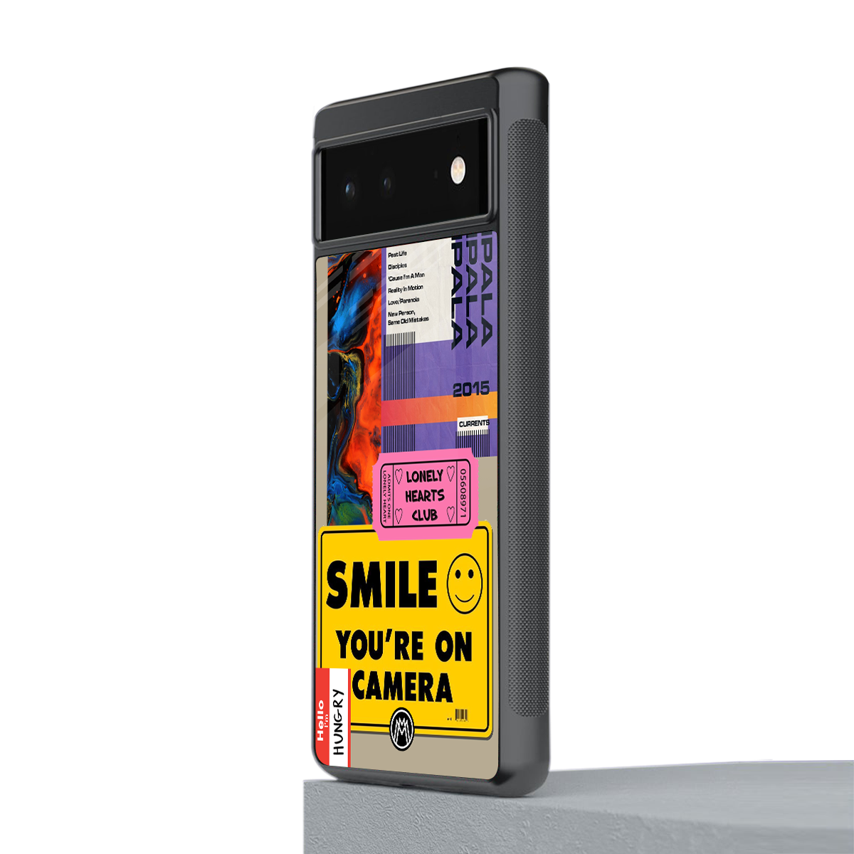 nostalgic stickers back phone cover | glass case for google pixel 6