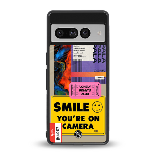 nostalgic stickers back phone cover | glass case for google pixel 7 pro