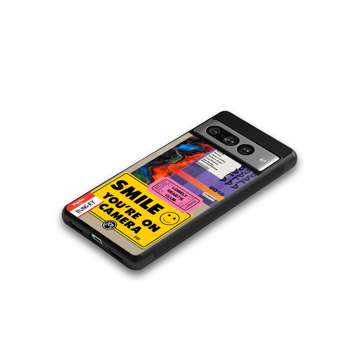 nostalgic stickers back phone cover | glass case for google pixel 7 pro