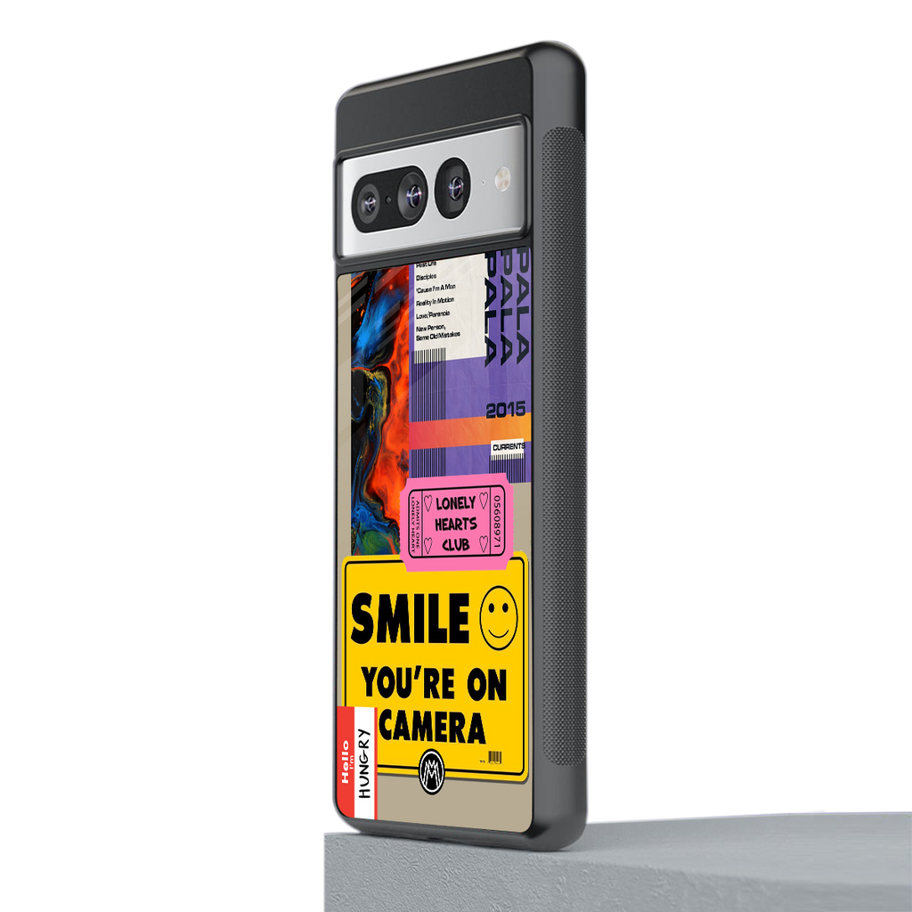 nostalgic stickers back phone cover | glass case for google pixel 7 pro