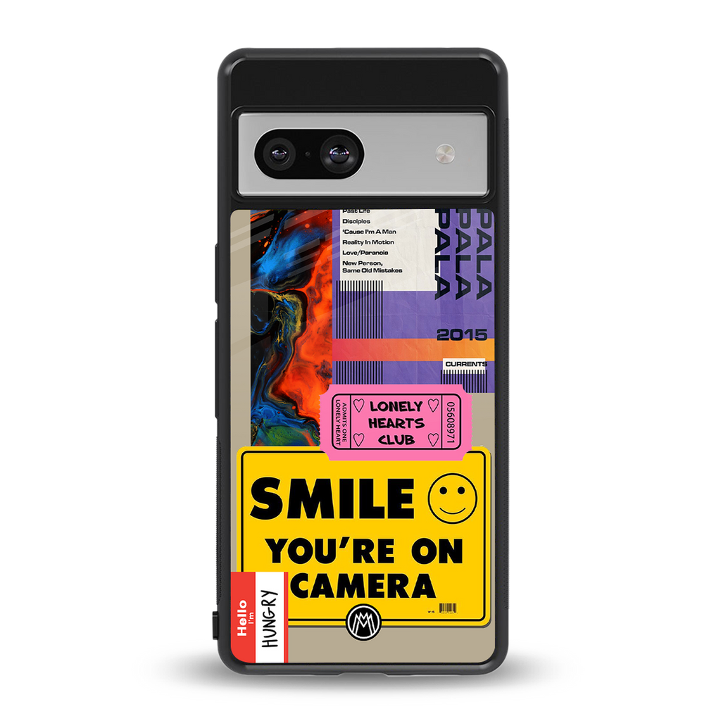nostalgic stickers back phone cover | glass case for Google Pixel 7