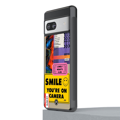 nostalgic stickers back phone cover | glass case for Google Pixel 7A