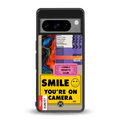 nostalgic stickers back phone cover | glass case for google pixel 8 pro