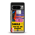 nostalgic stickers back phone cover | glass case for google pixel 8 pro