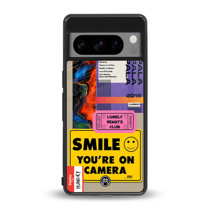 nostalgic stickers back phone cover | glass case for google pixel 8 pro