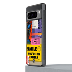 nostalgic stickers back phone cover | glass case for google pixel 8 pro