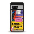 nostalgic stickers back phone cover | glass case for Google Pixel 8