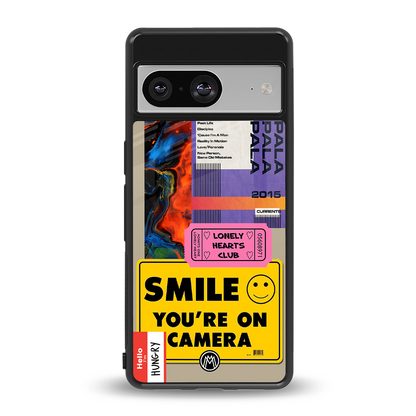 nostalgic stickers back phone cover | glass case for Google Pixel 8