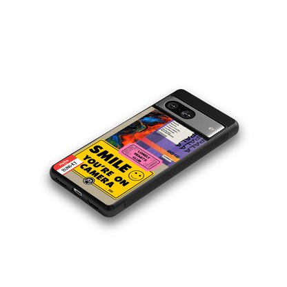 nostalgic stickers back phone cover | glass case for Google Pixel 8