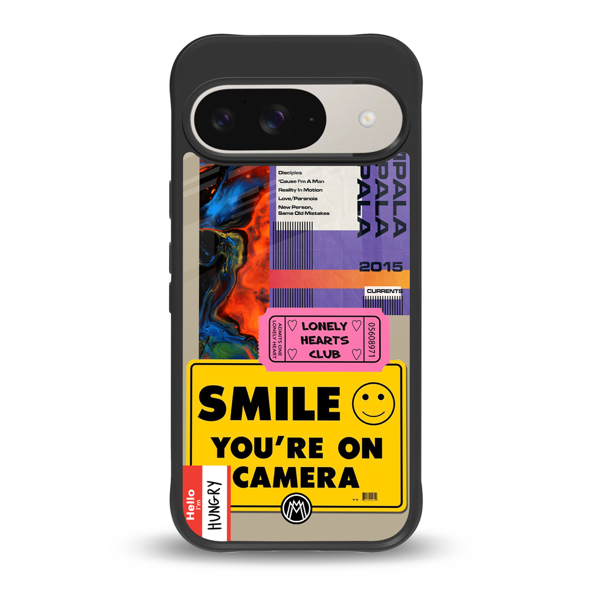 nostalgic stickers back phone cover | glass case for google pixel 9