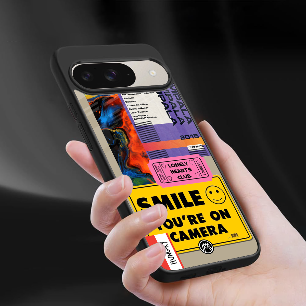 nostalgic stickers back phone cover | glass case for google pixel 9