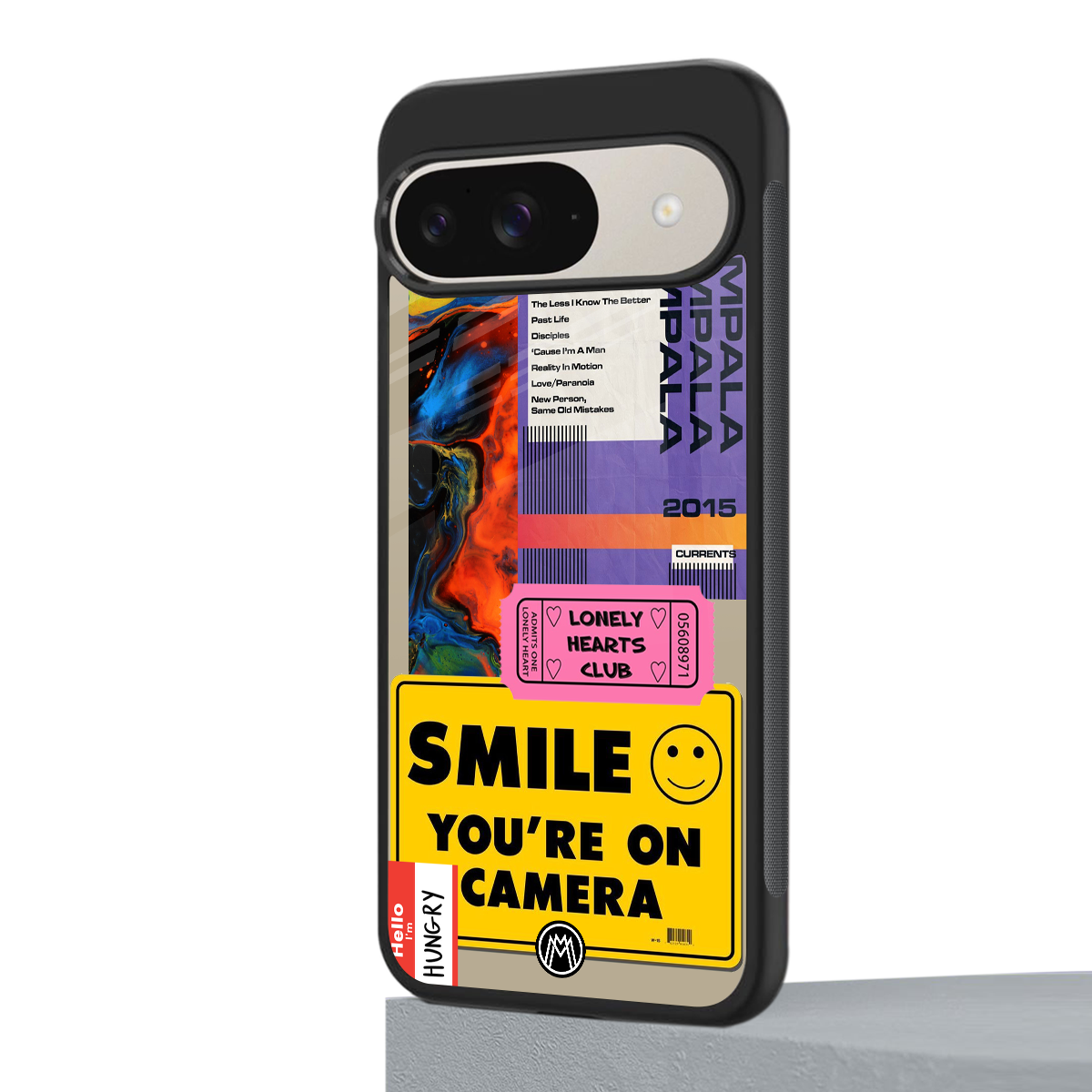 nostalgic stickers back phone cover | glass case for google pixel 9