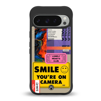 nostalgic stickers back phone cover | glass case for google pixel 9 pro
