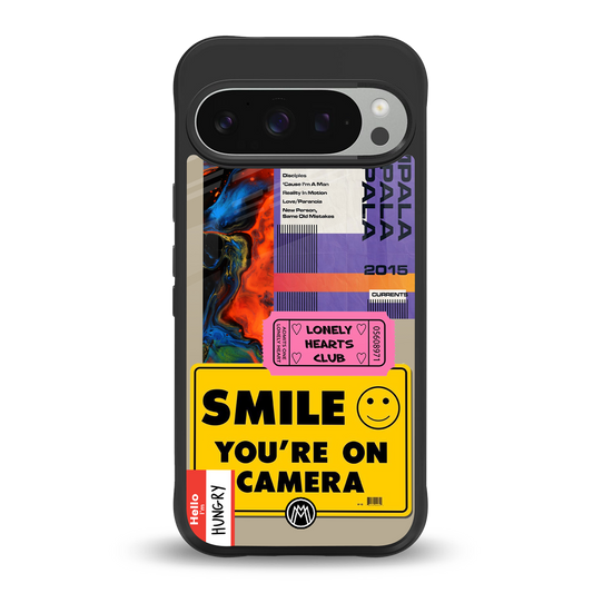 nostalgic stickers back phone cover | glass case for google pixel 9 pro