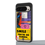 nostalgic stickers back phone cover | glass case for google pixel 9 pro
