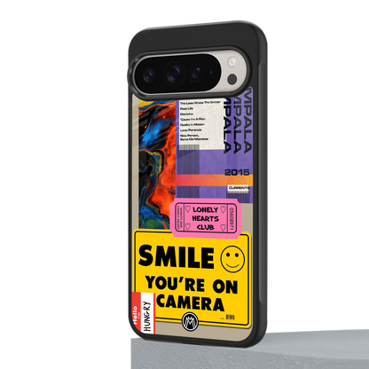 nostalgic stickers back phone cover | glass case for google pixel 9 pro