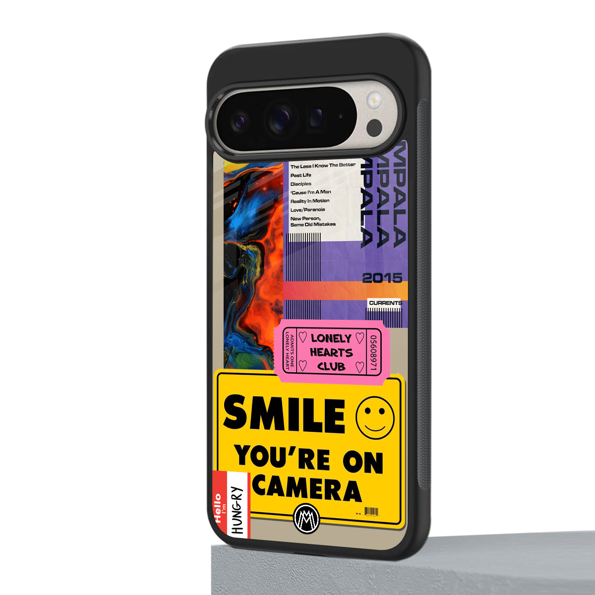 nostalgic stickers back phone cover | glass case for google pixel 9 pro xl