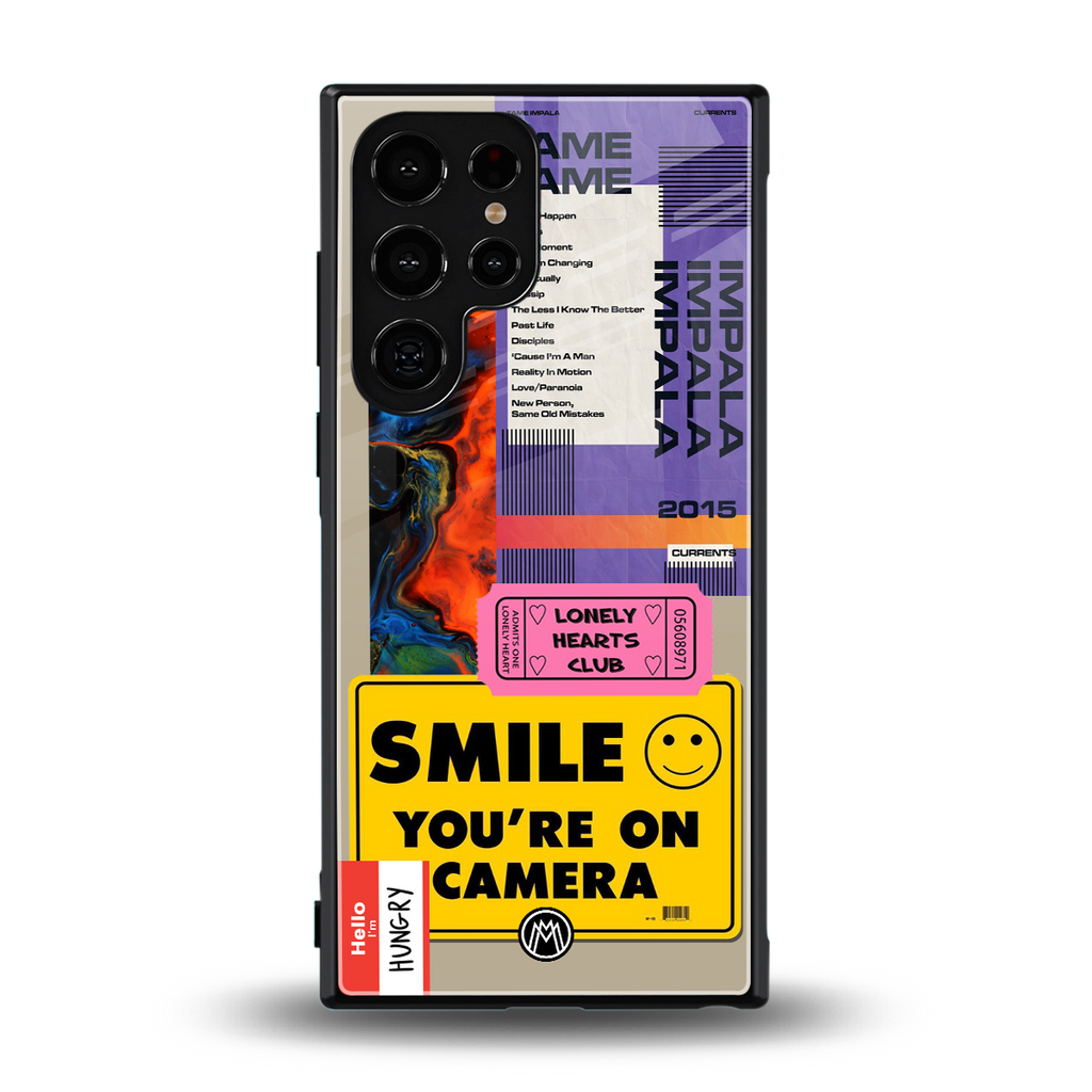 nostalgic stickers back phone cover | glass case for samsung galaxy s23 ultra