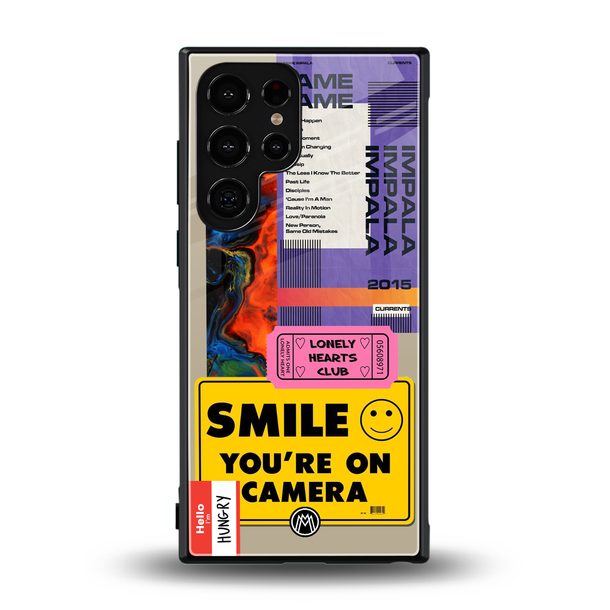 nostalgic stickers back phone cover | glass case for samsung galaxy s23 ultra