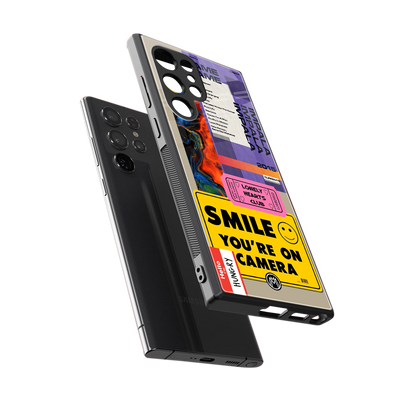 nostalgic stickers back phone cover | glass case for samsung galaxy s24 ultra