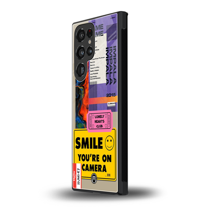 nostalgic stickers back phone cover | glass case for samsung galaxy s24 ultra