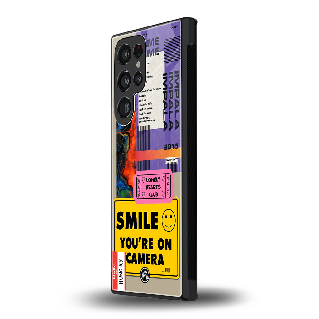 nostalgic stickers back phone cover | glass case for samsung galaxy s23 ultra