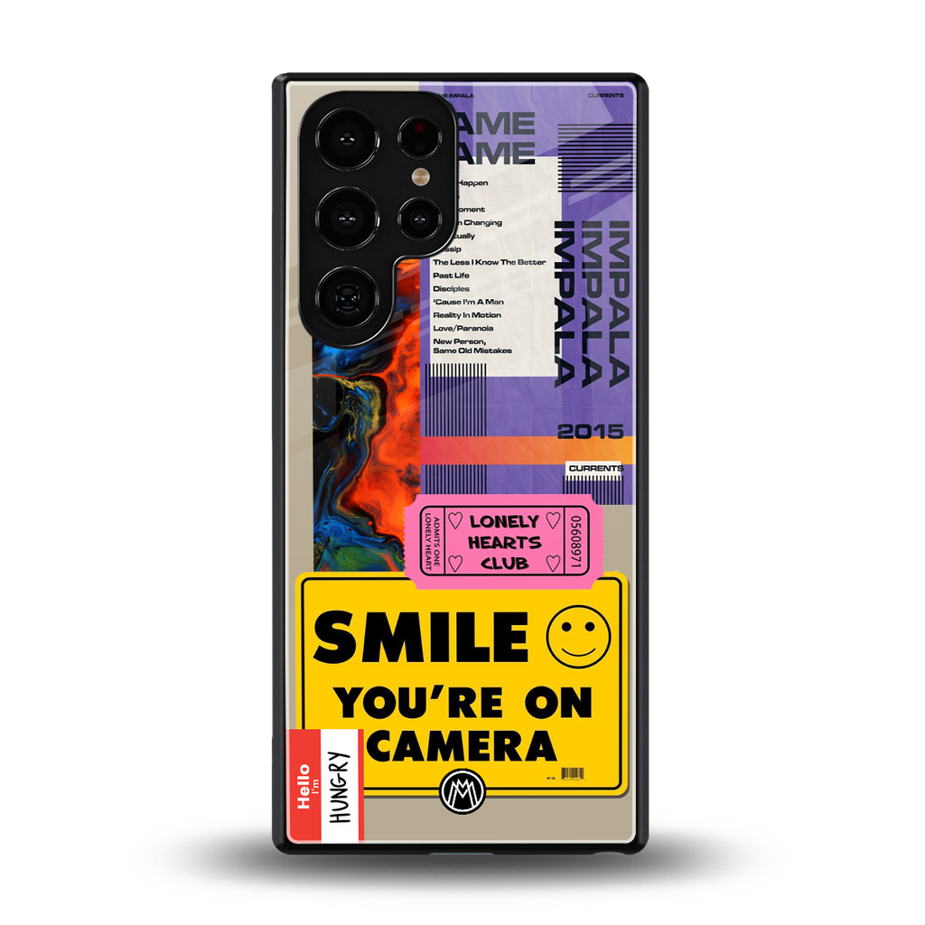 nostalgic stickers back phone cover | glass case for samsung galaxy s25 ultra