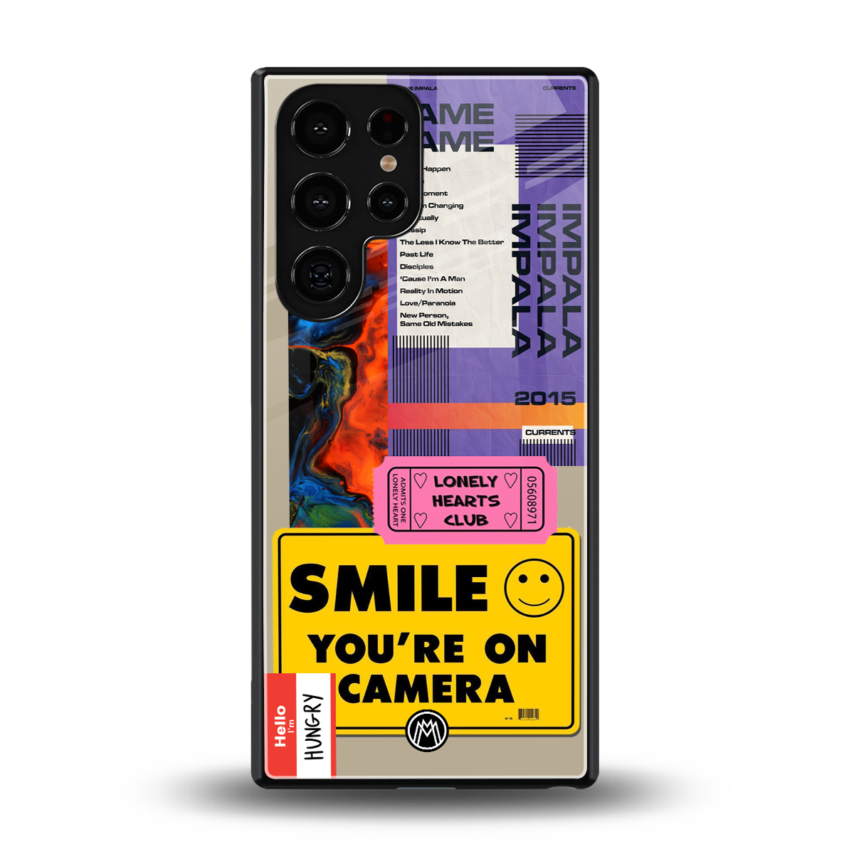 nostalgic stickers back phone cover | glass case for samsung galaxy s25 ultra