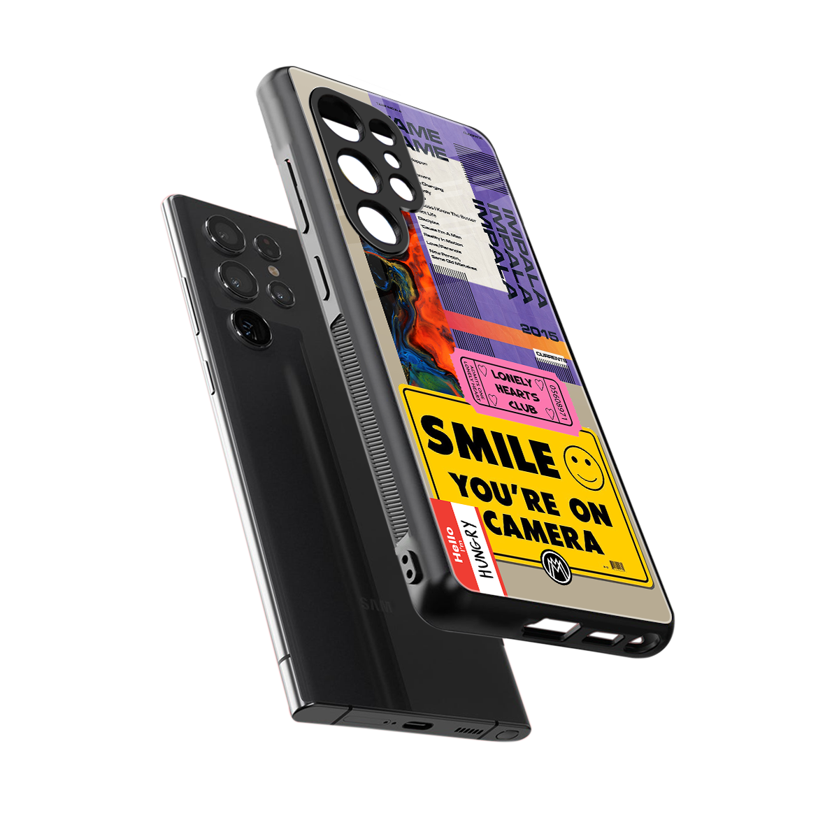 nostalgic stickers back phone cover | glass case for samsung galaxy s25 ultra