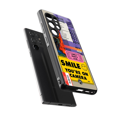 nostalgic stickers back phone cover | glass case for samsung galaxy s25 ultra