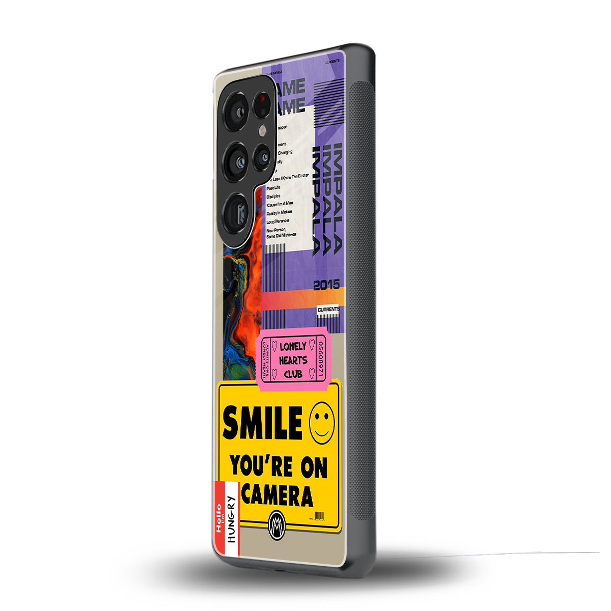 nostalgic stickers back phone cover | glass case for samsung galaxy s25 ultra