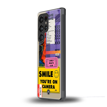 nostalgic stickers back phone cover | glass case for samsung galaxy s25 ultra