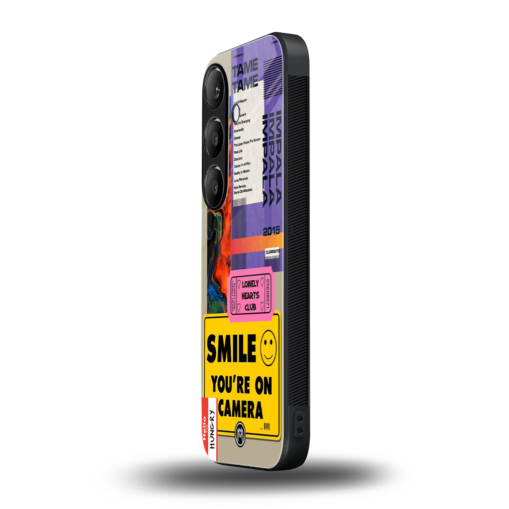 nostalgic stickers back phone cover | glass case for samsung galaxy s23 plus
