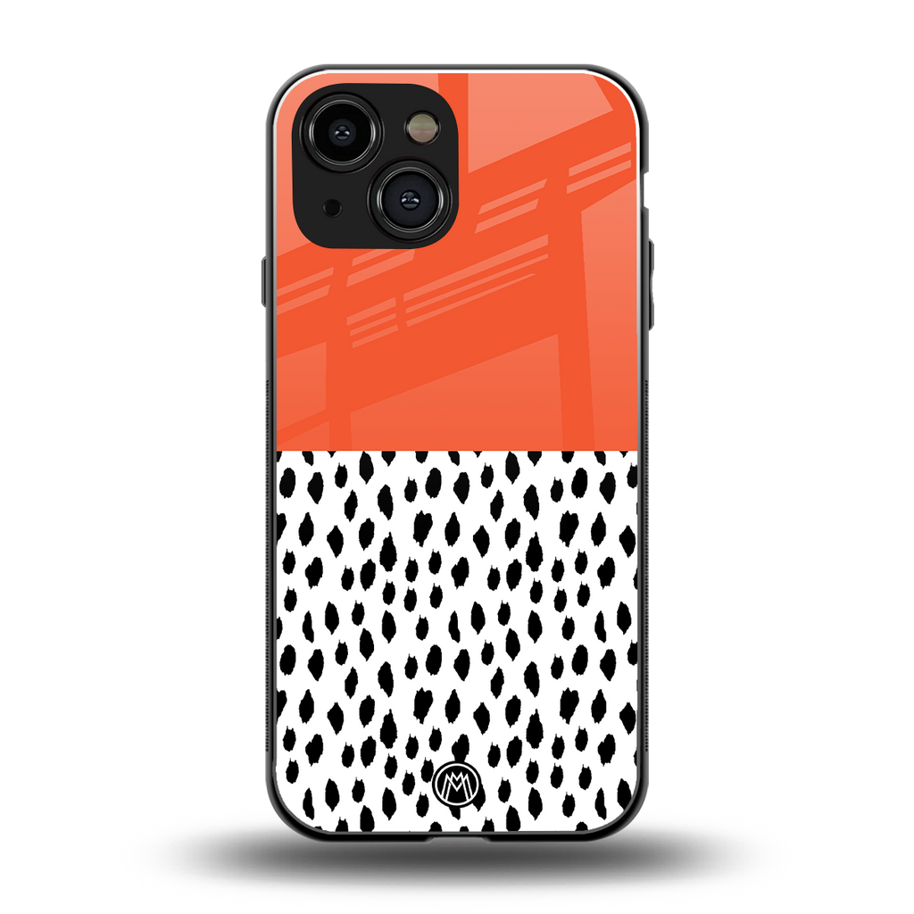 nostalgic tangerine back phone cover | glass case for iphone 13 mini