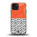 nostalgic tangerine back phone cover | glass case for iphone 13 mini
