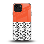 nostalgic tangerine back phone cover | glass case for iphone 13 mini
