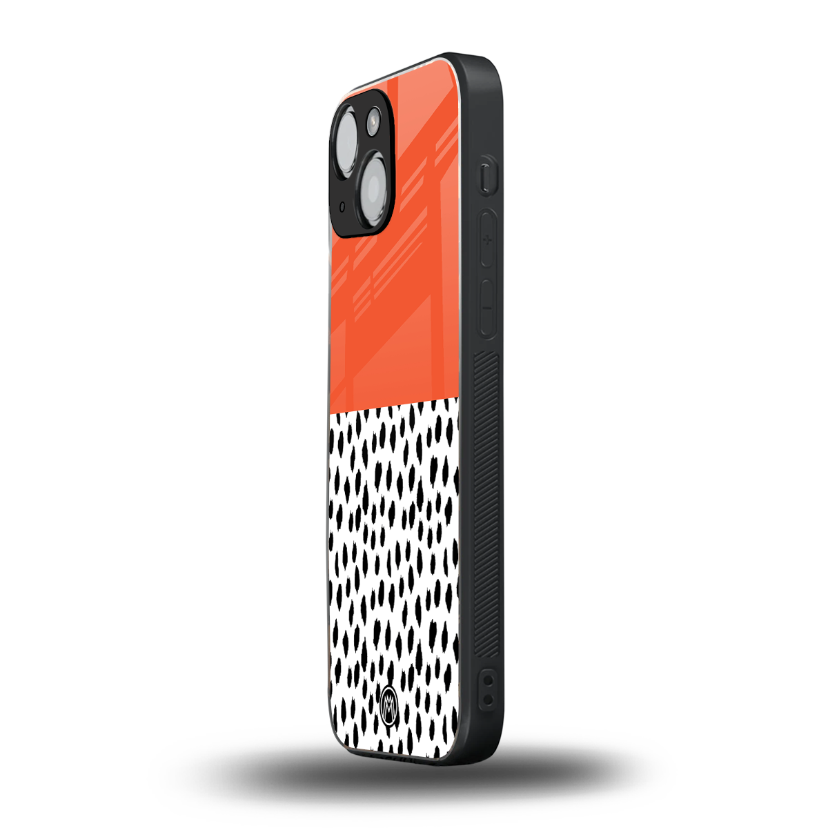 nostalgic tangerine back phone cover | glass case for iphone 13 mini