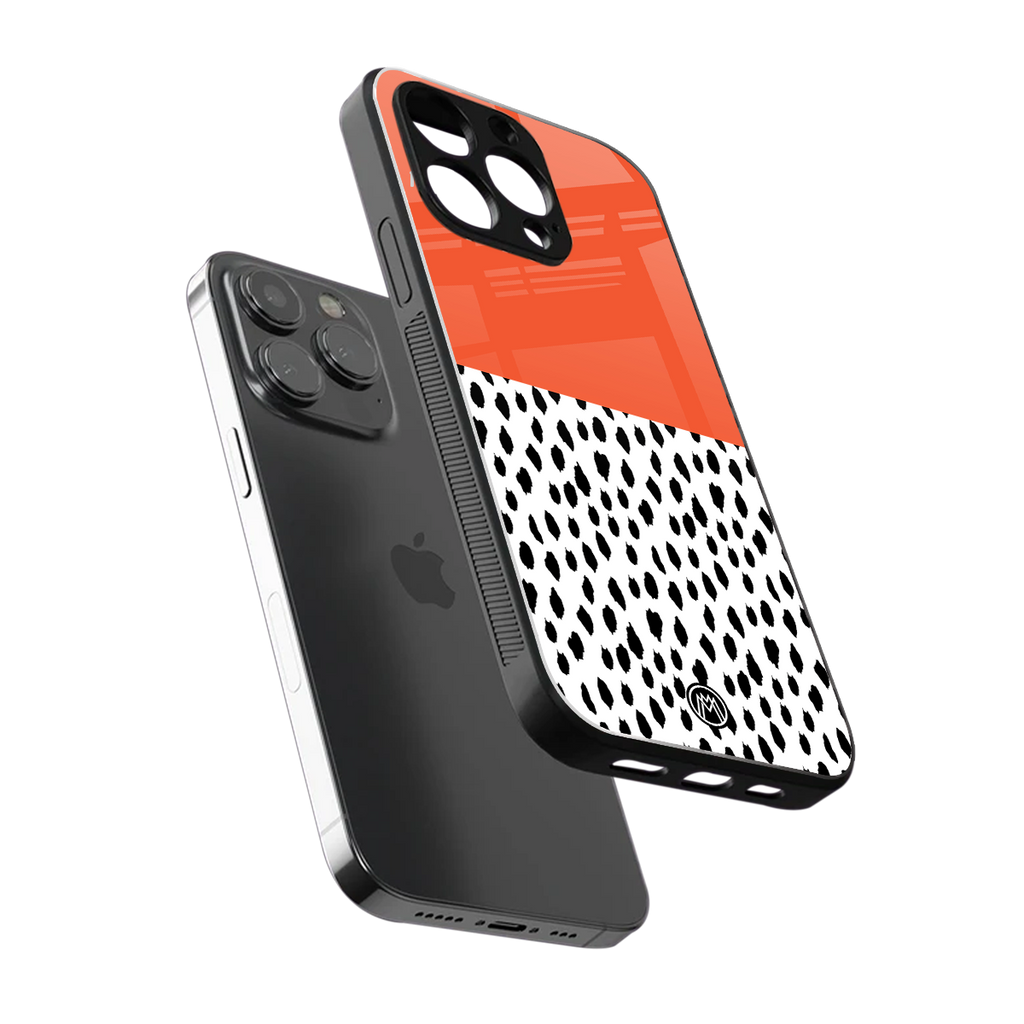nostalgic tangerine back phone cover | glass case for iphone 13 pro max